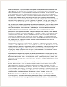 one page of type with good margins, font size, and spacing